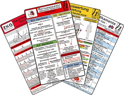 Rettungsdienst Karten-Set - EKG, Herzrhythmusstörungen, Notfallmedikamente, Reanimation von Hawelka, Verlag